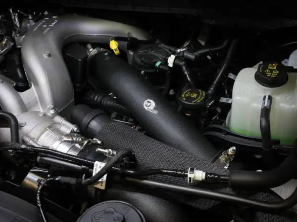 aFe 23-24 Ford Diesel Trucks V8-6.7L (td) BladeRunner 3in. Aluminum Hot Charge Pipe - Black thumbnail 2