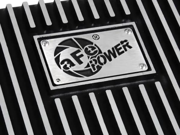 aFe POWER Transmission Pan Ford Trucks 80-92 (AOD Transmission)- Black w/ Machined Fins thumbnail 9