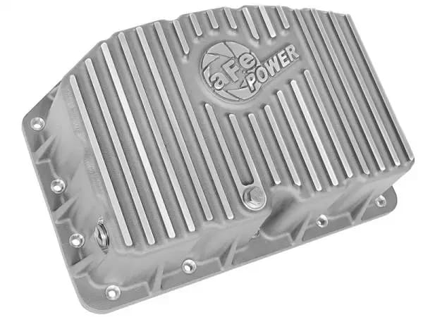 aFe Street Series Engine Oil Pan Raw w/ Machined Fins; 11-17 Ford Powerstroke V8-6.7L (td) thumbnail 2