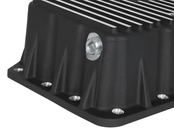 AFE Pro Series Engine Oil Pan Black w/Machined Fins; 11-16 Ford Powerstroke V8-6.7L (td) thumbnail 4