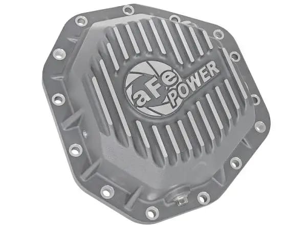 aFe Power Street Ser Rear Diff Cover Raw w/Mach Fin 2017 Ford Diesel Trucks V8-6.7L(td) Dana M275-14 thumbnail 2
