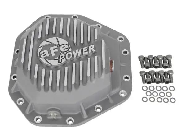 aFe Power Street Ser Rear Diff Cover Raw w/Mach Fin 2017 Ford Diesel Trucks V8-6.7L(td) Dana M275-14 thumbnail 6