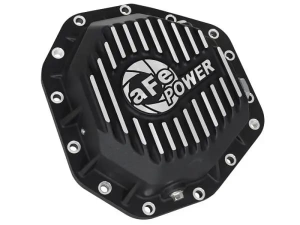 aFe Power Pro Ser Rear Diff Cover Black w/Mach Fins 2017 Ford Diesel Trucks V8-6.7L(td) Dana M275-14 thumbnail 2