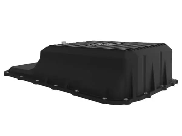 aFe 20-21 Ford Truck w/ 10R140 Transmission Pan Black POWER Street Series w/ Machined Fins thumbnail 3
