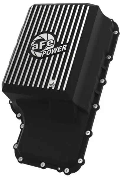 aFe 20-21 Ford Truck w/ 10R140 Transmission Pan Black POWER Street Series w/ Machined Fins thumbnail 6