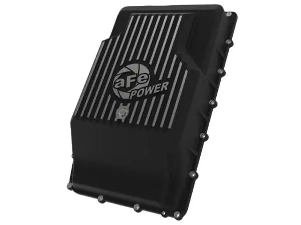 aFe 17-24 Ford F-150 10R60/10R80 Pro Series Rear Transmission Pan Black w/ Machined Fins thumbnail 2