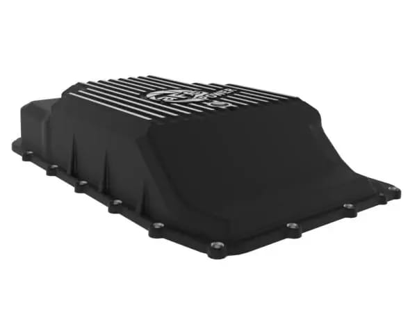 aFe 17-24 Ford F-150 10R60/10R80 Pro Series Rear Transmission Pan Black w/ Machined Fins thumbnail 12