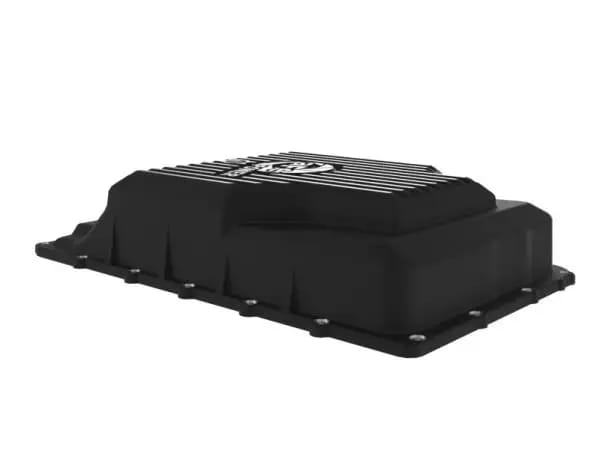 aFe 17-24 Ford F-150 10R60/10R80 Pro Series Rear Transmission Pan Black w/ Machined Fins thumbnail 11