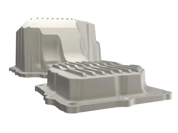 aFe GM Diesel Trucks 17-19 V8-6.6L L5P POWER Street Series Engine Oil Pan Raw w/ Machined Fins thumbnail 2