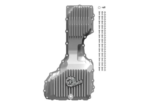 aFe GM Diesel Trucks 17-19 V8-6.6L L5P POWER Street Series Engine Oil Pan Raw w/ Machined Fins thumbnail 3