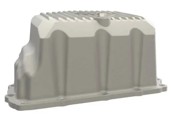 aFe GM Diesel Trucks 20-25 V8-6.6L L5P POWER Street Series Engine Oil Pan Raw w/ Machined Fins thumbnail 3