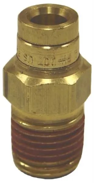 Firestone Male Connector 1/4in. NPT To 1/4in. PTC Straight Brass Air Fitting - 25 Pack (WR17603046) thumbnail 2