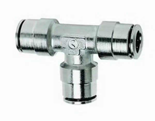 Firestone Union Tee 1/4in. Nickel Push-Lock Air Fitting - 6 Pack (WR17603453) thumbnail 2