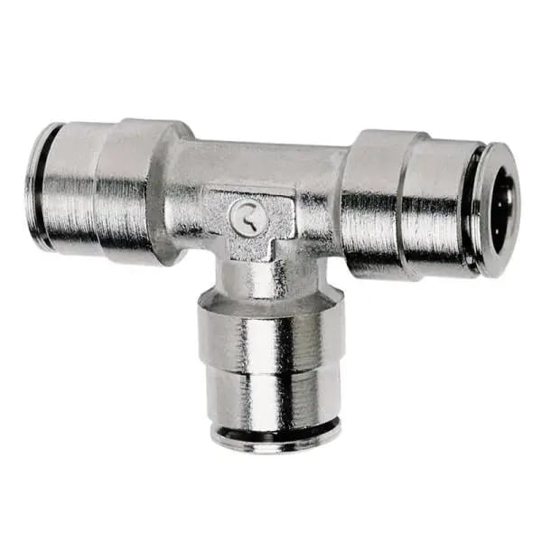 Firestone Union Tee 1/4in. Nickel Push-Lock Air Fitting - Single (WR17603461) thumbnail 2