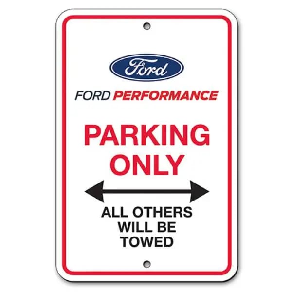 Ford Racing Ford Performance Parking Only Sign thumbnail 17