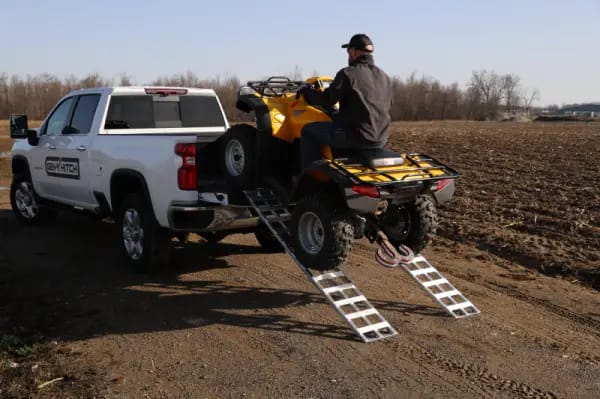 Gen-Y Lightweight 6.5ft Aluminum Loading Ramps 12in x 78in 600lb Capacity Per Ramp - Pair thumbnail 2