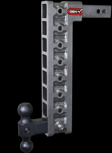 Gen-Y Mega Duty 2in Shank 17.5in Drop 10K Hitch w/GH-031 Dual-Ball w/GH-0100 Stabilizer Kit