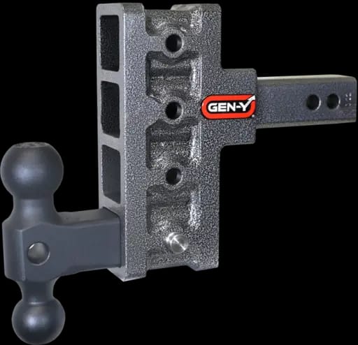Gen-Y Mega Duty 2in Shank 5in Offset Drop 1.5K TW 10K Hitch w/GH-031 Dual-Ball