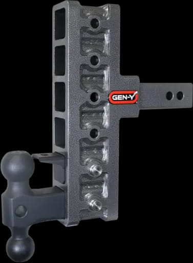 Gen-Y Mega Duty 2in Shank 7.5in Offset Drop 10K Hitch w/GH-031 Dual-Ball/GH-032 Pintle Lock
