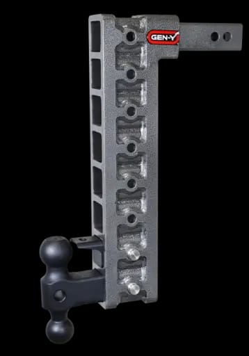 Gen-Y Mega Duty 2in Shank 17.5in Drop 10K Hitch w/Dual-Ball/Pintle Lock/Stabilizer Kit
