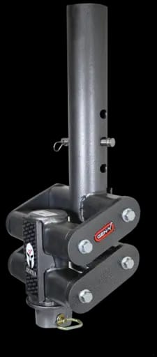 Gen-Y Spartan Torsion-Flex 5in Offset 4in RD Tube Gooseneck 2-5/16in Coupler Standard Height