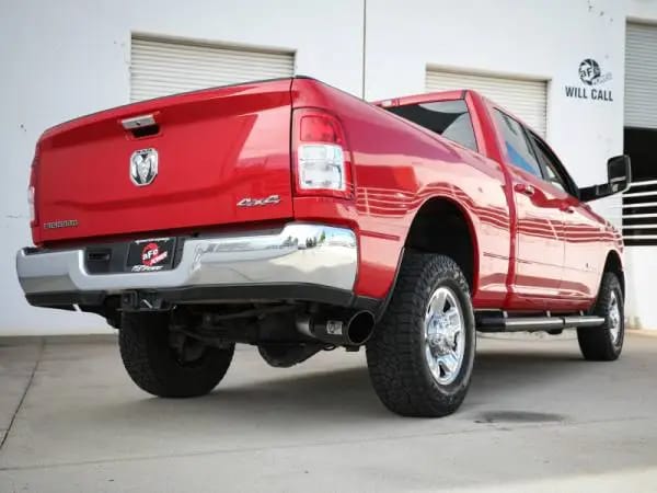 aFe MACHForce XP 4in Exhausts Cat-Back SS Side Exit 14-17 Dodge Ram 2500 V8-6.4L Hemi w/ Black Tips thumbnail 4