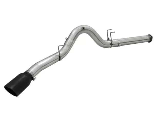 aFe MACHForce XP Exhaust 5in DPF-Back Stainless Steel Exht 2015 Ford Turbo Diesel V8 6.7L Black Tip thumbnail 3