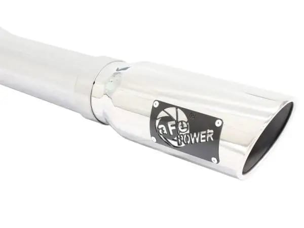 aFe MACHForce XP SS Exhaust 3in to 3.5in Cat-Back w/ Polished Tip 15 Ford F-150 EcoBoost V6 2.7/3.5L thumbnail 7
