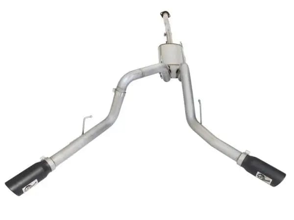 aFe MACHForce XP Exhaust 3in SS Dual Side Exit CB w/ Black Tips 15 Ford F150 Ecoboost V6-2.7L/3.5L thumbnail 3