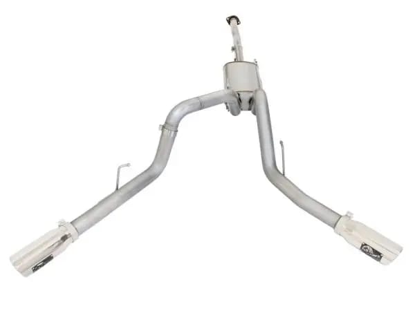 aFe MACHForce XP Exhaust 3in SS Dual Side Exit CB w/ Polish Tips 15 Ford F150 Ecoboost V6-2.7L/3.5L thumbnail 3