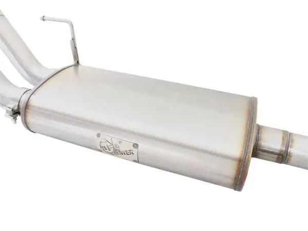 aFe MACHForce XP Exhaust 3in SS Dual Side Ext CB w/ Polished Tips 2015 Ford F150 5.0L V8 CC/SB EC/LB thumbnail 4