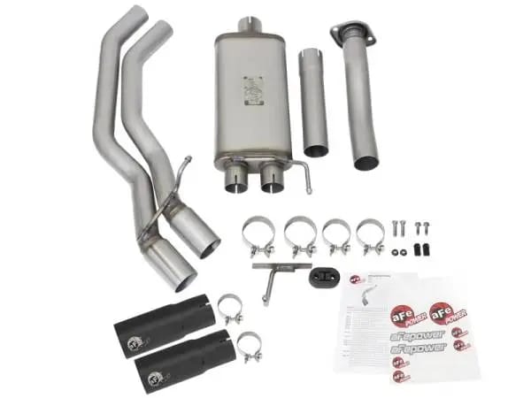 aFe Rebel Exhausts 3in SS Cat-Back 15-16 Ford F-150 EcoBoost V6 2.7/3.5L V8 5.0L w/ Black Tips thumbnail 3