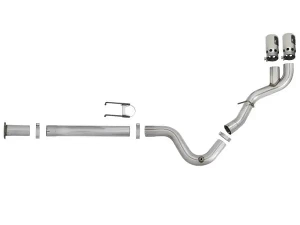 aFe Rebel XD 4in SS Down-Pipe Back Exhaust w/Dual Polished Tips 17-18 Ford Diesel Trucks V8-6.7L(td) thumbnail 5