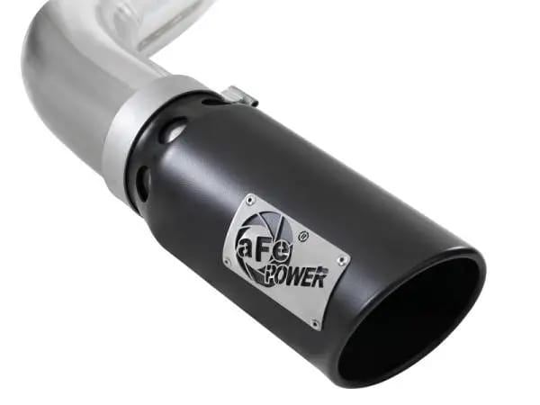 aFe Large Bore-HD 4in 409 SS DPF-Back Exh 18-19 Ford F-150 V6-3.0L (td) w/ Black Tip thumbnail 4