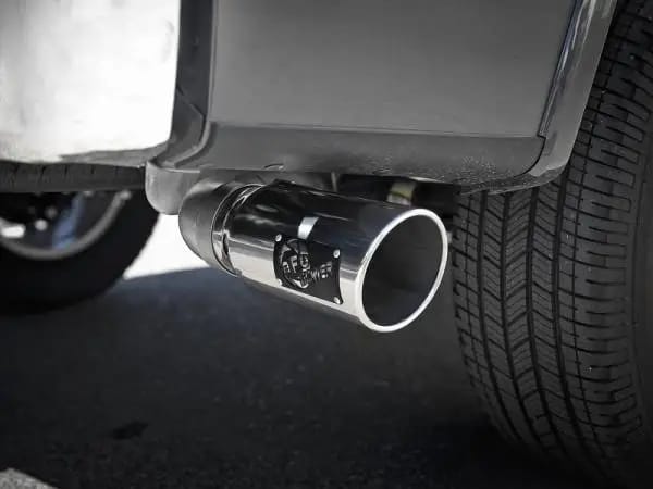aFe Large Bore-HD 4in 409 SS DPF-Back Exh 18-19 Ford F-150 V6-3.0L (td) w/ Polished Tip thumbnail 2