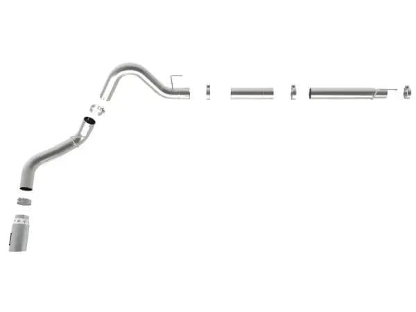 aFe Large Bore-HD 4in 409 SS DPF-Back Exh 18-19 Ford F-150 V6-3.0L (td) w/ Polished Tip thumbnail 7