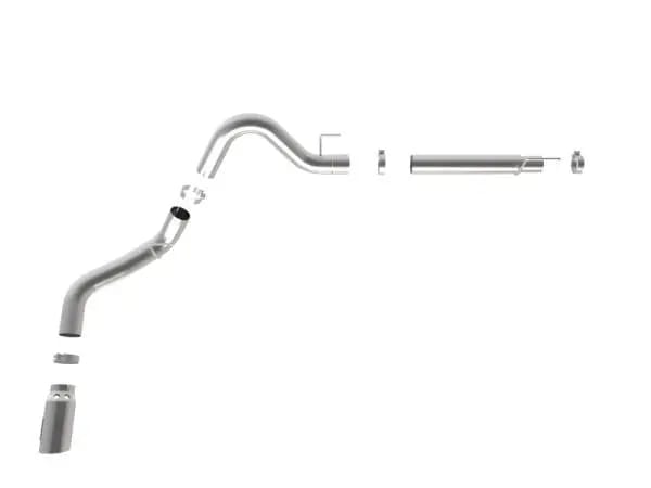 aFe Large Bore-HD 4in 409 SS DPF-Back Exh 18-19 Ford F-150 V6-3.0L (td) w/ Polished Tip thumbnail 8