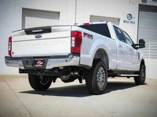 aFe Apollo GT Series 3-1/2in 409 SS Axle-Back Exhaust 17-20 Ford F-250/F-350 Black Tips w/o Muffler thumbnail 2