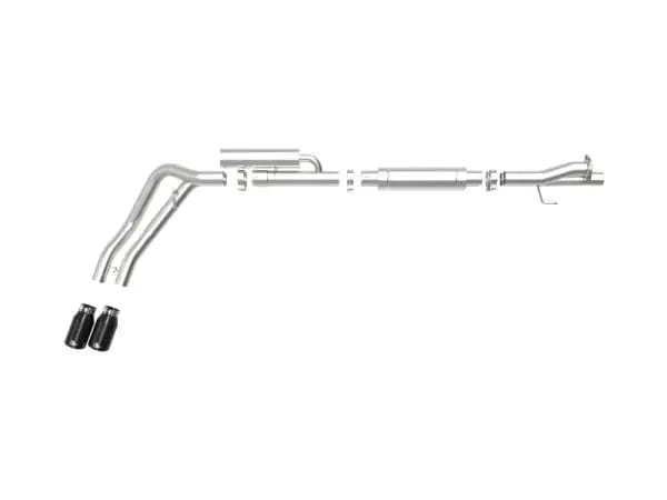 aFe Rebel Series 3in 409 SS Cat-Back Exhaust w/ Black Tips 17-20 Ford F-250/F350 V8 6.2L/7.3L thumbnail 2