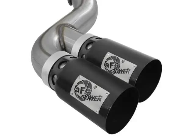 aFe Power 15-16 Ford F250/F350 6.7L Diesel Rebel XD 4in 409 SS DPF-Back Exhaust System - Black Tips thumbnail 2