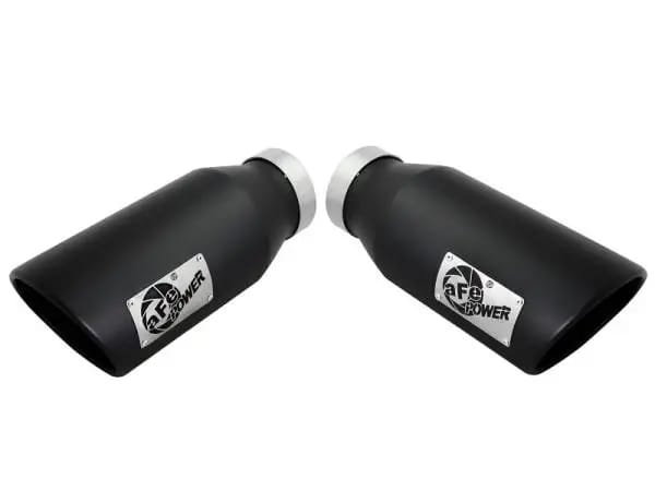 aFe Large Bore-HD 4in 409 Stainless Steel DPF-Back Exhaust w/Black Tip 15-16 Ford Diesel V8 Trucks thumbnail 2