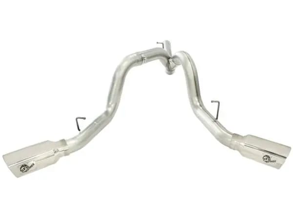 aFe MachForce XP Exhaust 4inch DP-Back All SS 2011-14 GM Diesel Trucks V8-6.6L LML Polished thumbnail 3