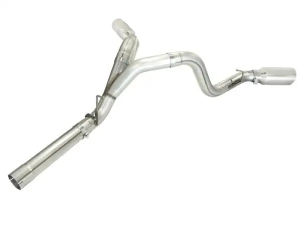 aFe MachForce XP Exhaust 4inch DP-Back All SS 2011-14 GM Diesel Trucks V8-6.6L LML Polished thumbnail 4