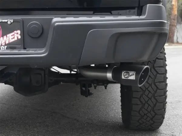 aFe Mach Force-XP Exhaust 3in CB SS 15-17 GM Colorado/Canyon 2.5L/3.6L Side Exit w/ Black Tip thumbnail 4