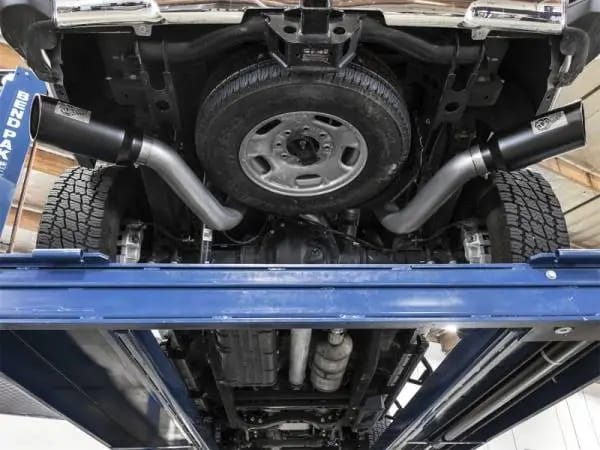 aFe LARGE Bore HD 4in Dual DPF-Back SS Exhaust w/Black Tip 16-17 GM Diesel Truck V8-6.6L (td) LML thumbnail 5