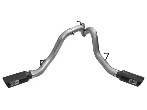 aFe LARGE Bore HD 4in Dual DPF-Back SS Exhaust w/Black Tip 16-17 GM Diesel Truck V8-6.6L (td) LML thumbnail 6