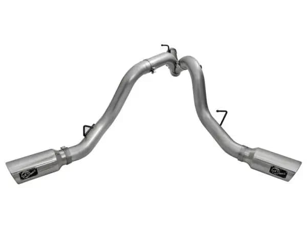 aFe LARGE Bore HD 4in Dual DPF-Back SS Exhaust w/Polished Tip 16-17 GM Diesel Truck V8-6.6L (td) LML thumbnail 4