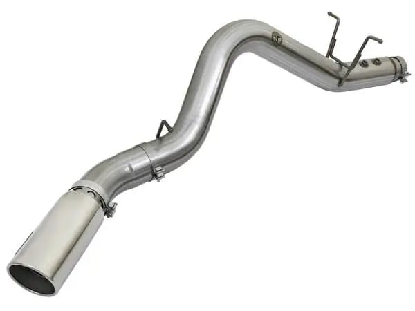 aFe LARGE BORE HD 5in 409-SS DPF-Back Exhaust w/Polished Tip 2017 GM Duramax V8-6.6L (td) L5P thumbnail 3