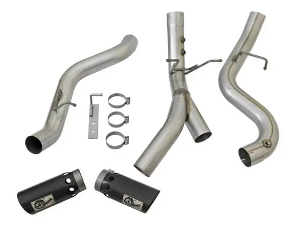 aFe LARGE BORE-HD 4in 409-SS DPF-Back Exhaust w/Dual Black Tips 2017 GM Duramax V8-6.6L (td) L5P thumbnail 6