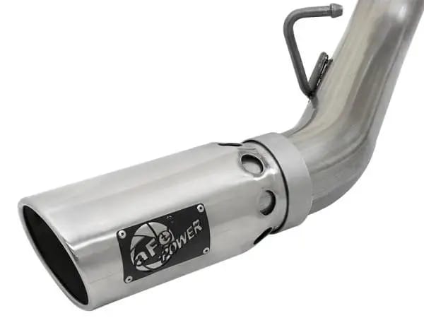 aFe Large Bore-HD 4in 409-SS DPF-Back Exhaust w/Dual Polished Tips 2017 GM Duramax V8-6.6L (td) L5P thumbnail 4